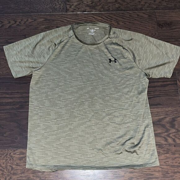 Green under Armour work out training Tech Tee t shirt LG L men’s running - Picture 1 of 2